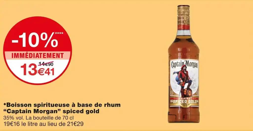 Captain Morgan Boisson spiritueuse à base de rhum spiced gold