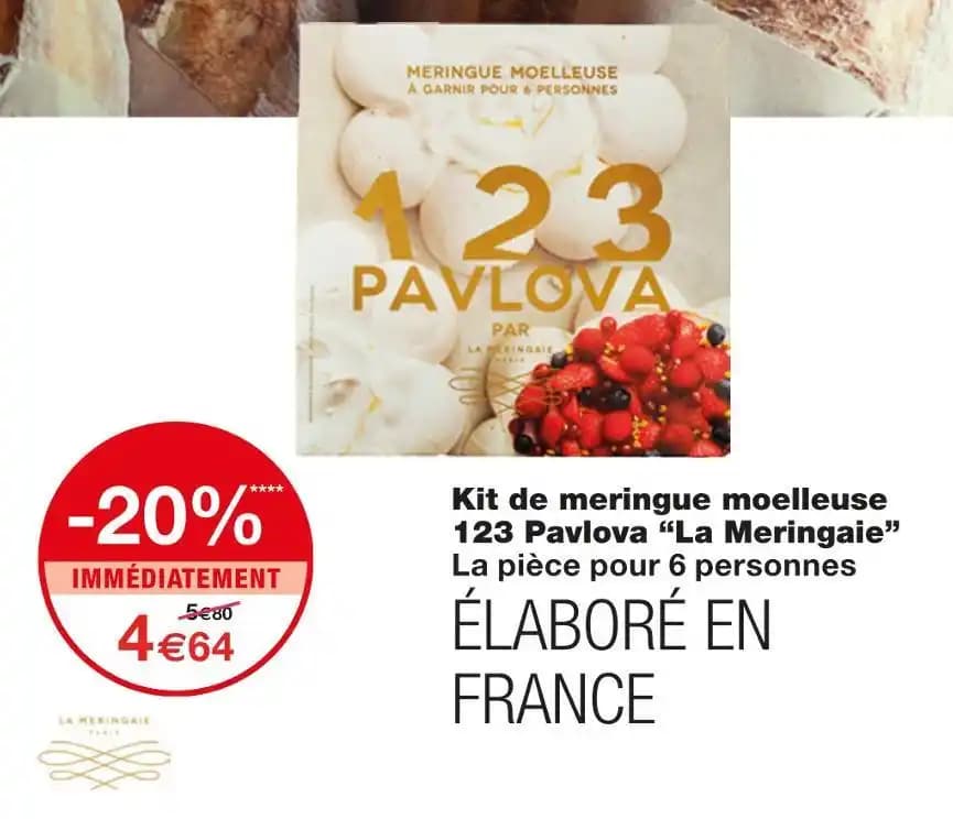 La Meringaie Kit de meringue moelleuse 123 Pavlova