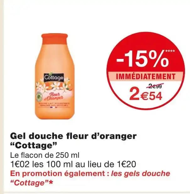 Cottage Gel douche fleur d’oranger