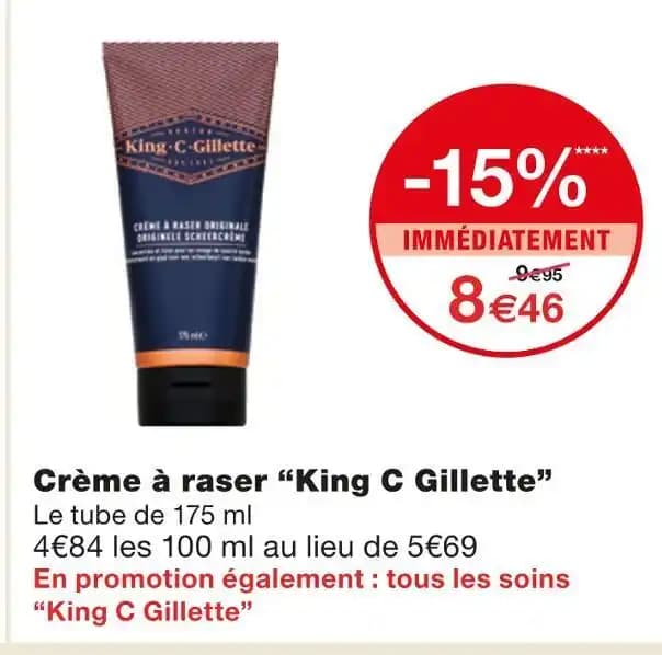 King C Gillette Crème à raser
