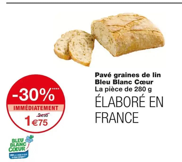 Pavé graines de lin Bleu Blanc Cœur