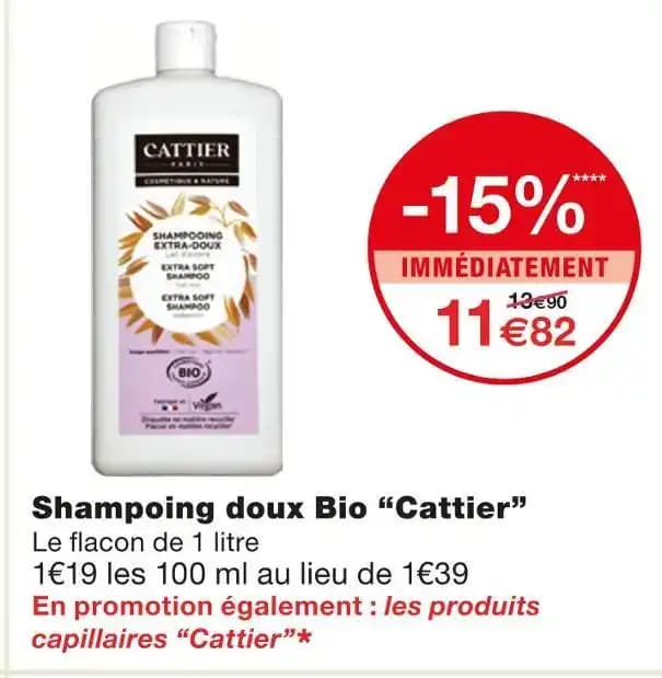 Cattier Shampoing doux Bio