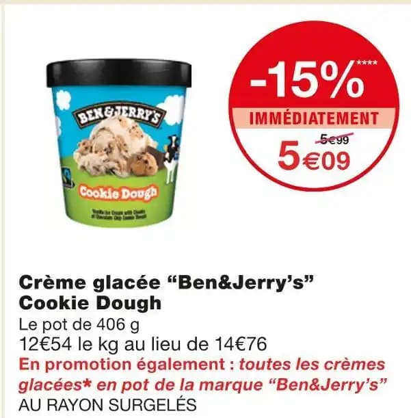 Ben&Jerry’s Crème glacée Cookie Dough