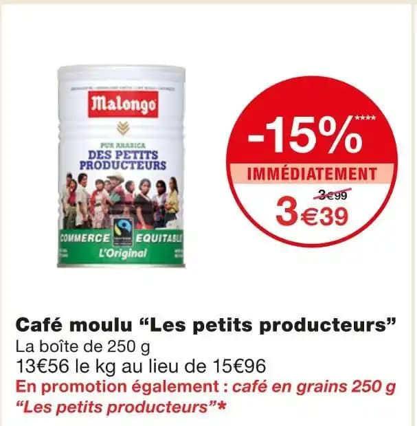 Malongo Café moulu Les petits producteurs