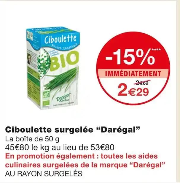Darégal Ciboulette surgelée
