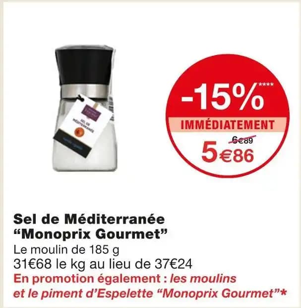 Monoprix Gourmet Sel de Méditerranée