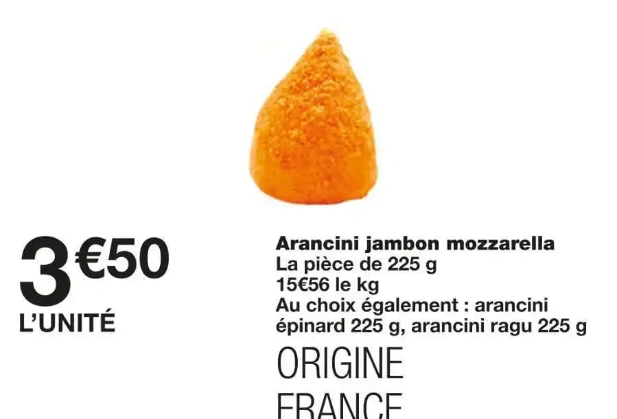 Arancini jambon mozzarella