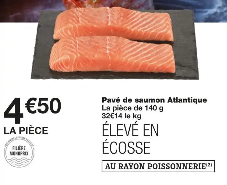 FILIÈRE MONOPRIX Pavé de saumon Atlantique