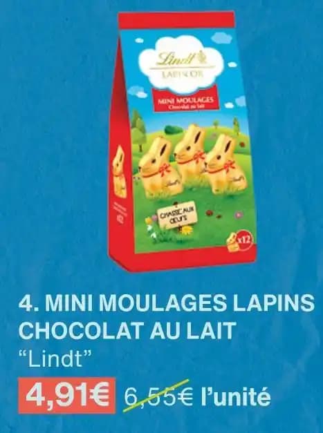 Lindt MINI MOULAGES LAPINS CHOCOLAT AU LAIT