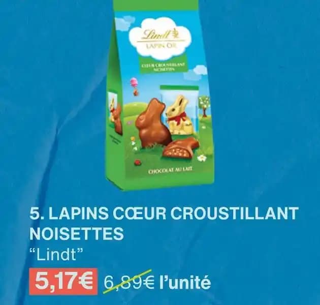 Lindt LAPINS CŒUR CROUSTILLANT NOISETTES