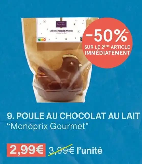 Monoprix Gourmet POULE AU CHOCOLAT AU LAIT