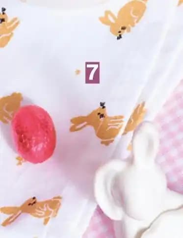 TORCHON IMPRIMÉ LAPIN DORÉ