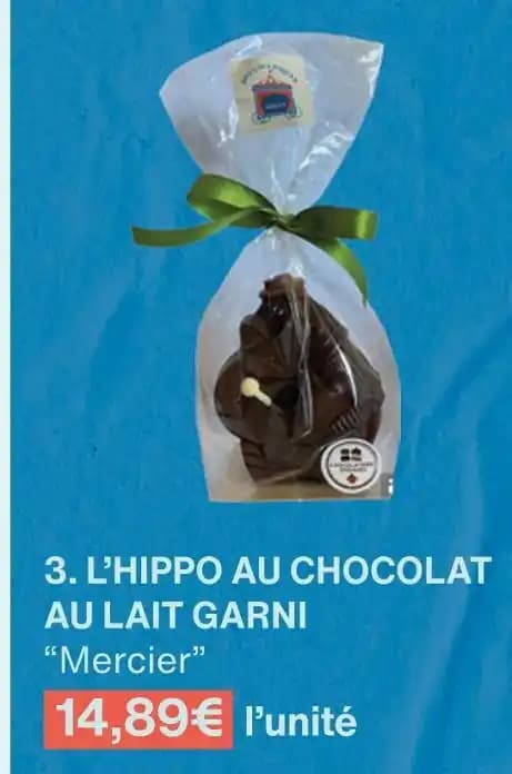 Mercier L’HIPPO AU CHOCOLAT AU LAIT GARNI