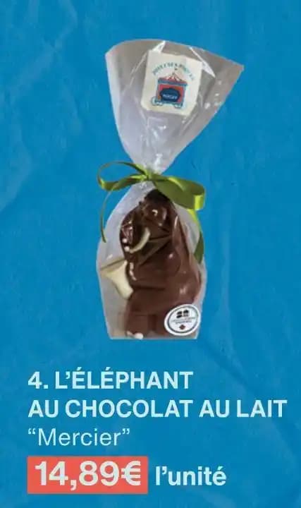 Mercier L’ÉLÉPHANT AU CHOCOLAT AU LAIT