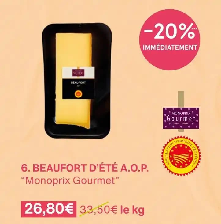 Monoprix Gourmet BEAUFORT D’ÉTÉ A.O.P