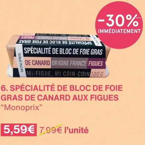 Monoprix SPÉCIALITÉ DE BLOC DE FOIE GRAS DE CANARD AUX FIGUES