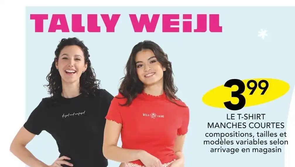 TALLY WEIJ LE T-SHIRT MANCHES COURTES