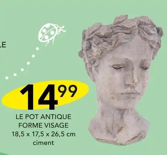 DECLIC' GARDEN LE POT ANTIQUE FORME VISAGE