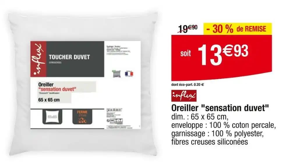 Influx Oreiller sensation duvet