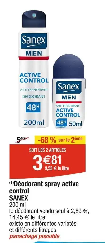 SANEX (1)Déodorant spray active control