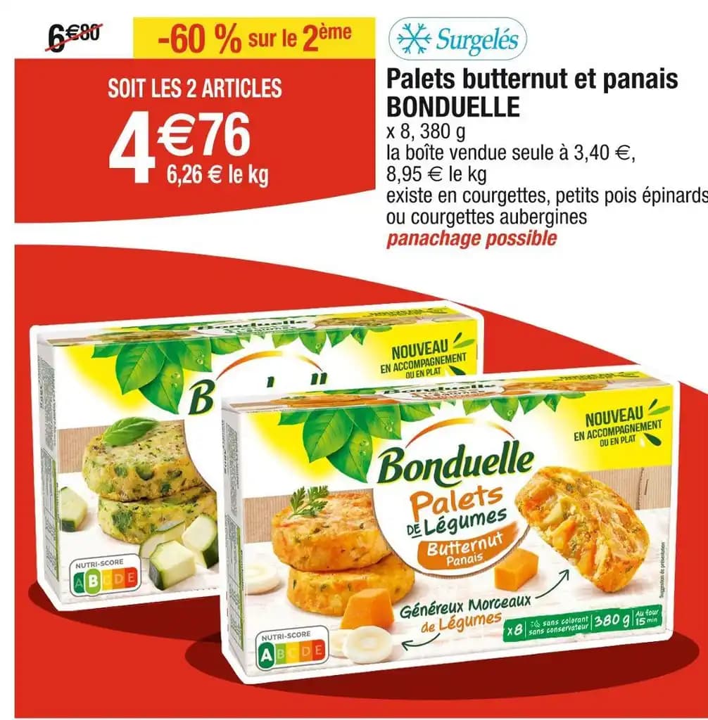 BONDUELLE Palets butternut et panais