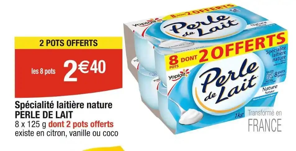 PERLE DE LAIT Spécialité laitière nature