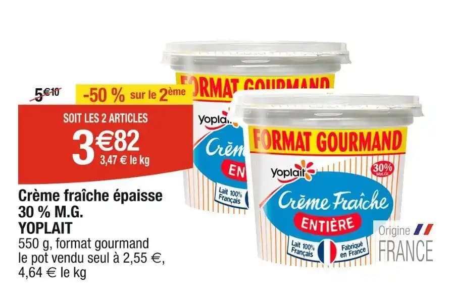 YOPLAIT Crème fraîche épaisse 30 % M.G