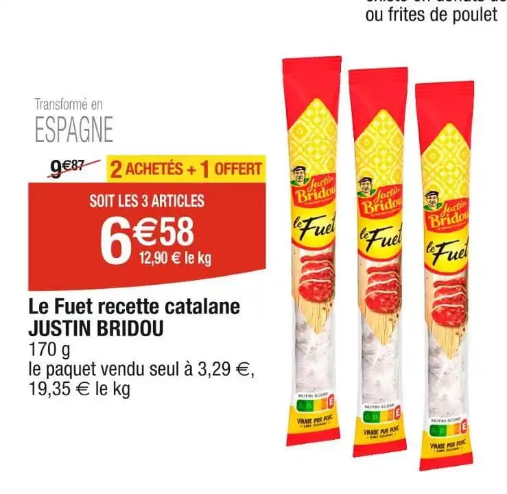 JUSTIN BRIDOU Le Fuet recette catalane