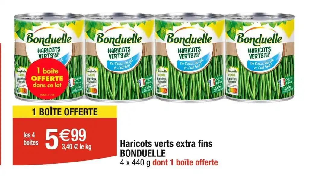 BONDUELLE Haricots verts extra fins