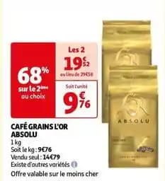 L'or espresso - café grains absolu