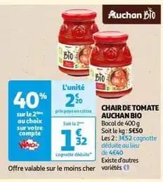 Auchan - chair de tomate bio