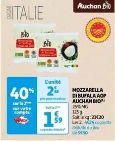 Auchan - mozzarella di bufala aop bio