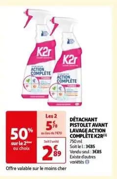 K2r - détachant pistolet avant lavage action complète