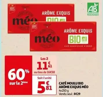 Meo - café moulu bio arome exquis