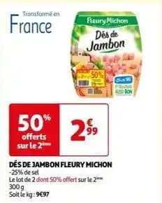 Fleury michon - dés de jambon