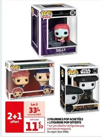 Pop - 2 figurines achetees = 1 figurine offerte