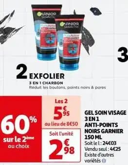 Garnier - gel soin visage 3 en1 anti points noirs