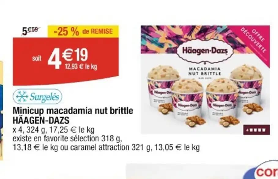 Minicup macadamia nut brittle HÄAGEN-DAZS