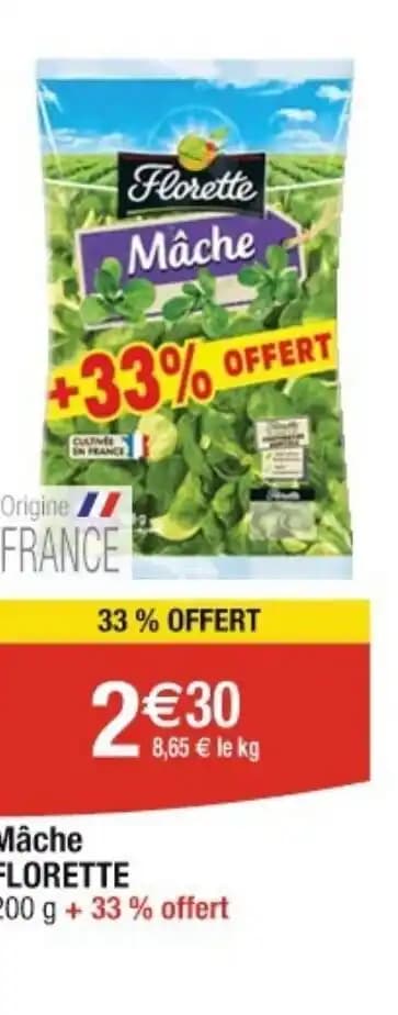Mâche FLORETTE 200 g + 33% offert