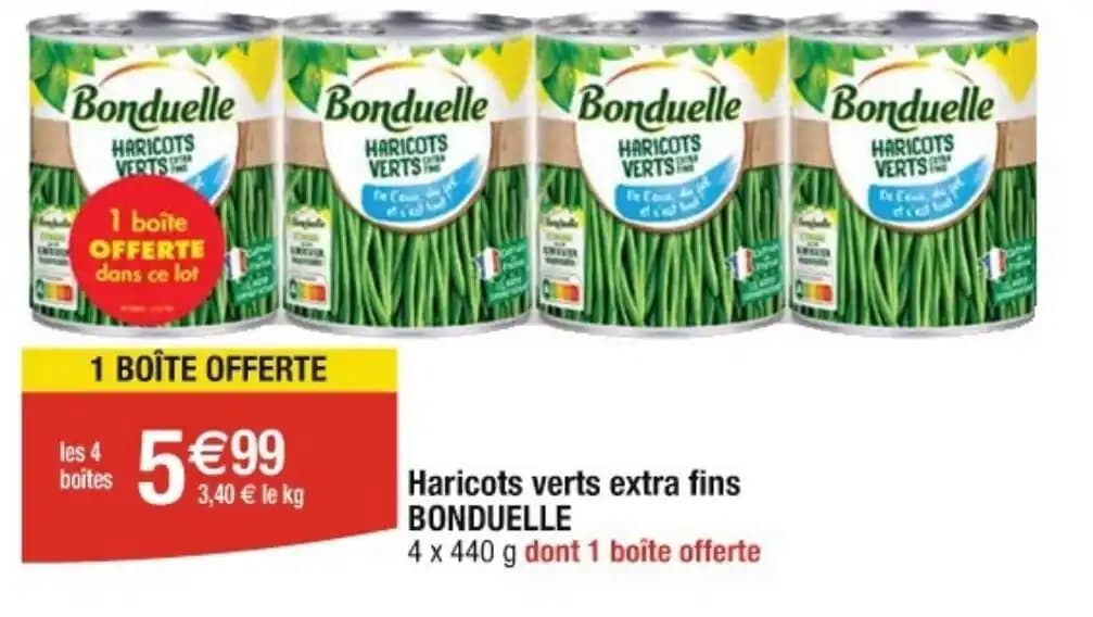 Haricots verts extra fins BONDUELLE