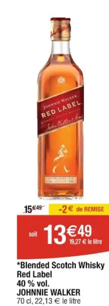 *Blended Scotch Whisky Red Label 40 % vol. JOHNNIE WALKER