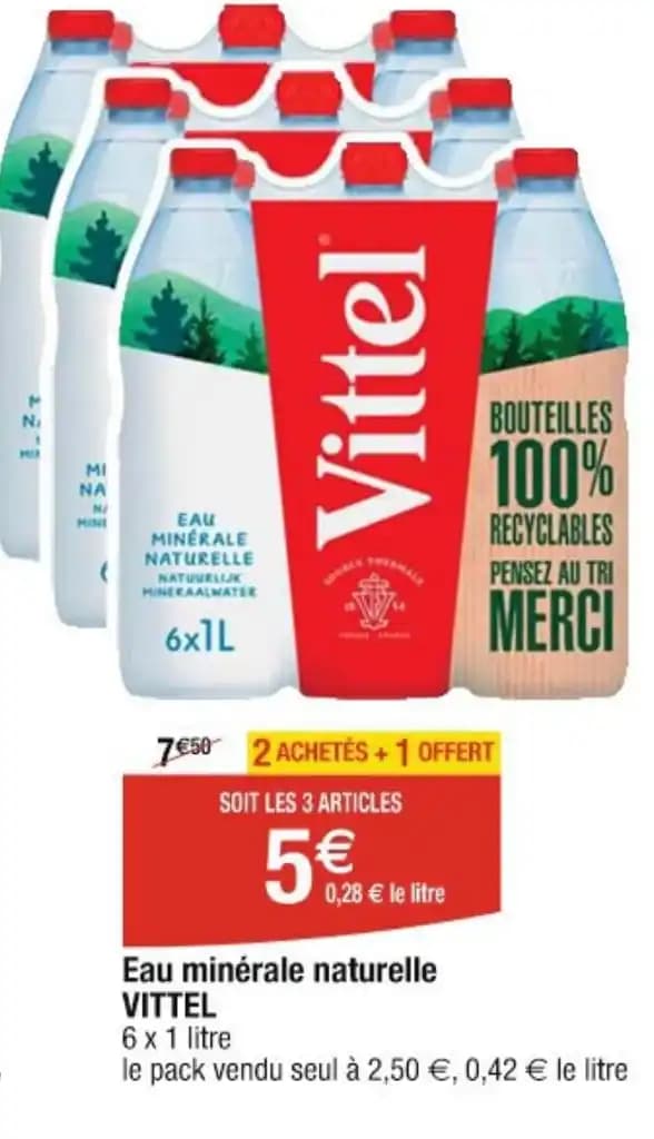 Eau minérale naturelle VITTEL