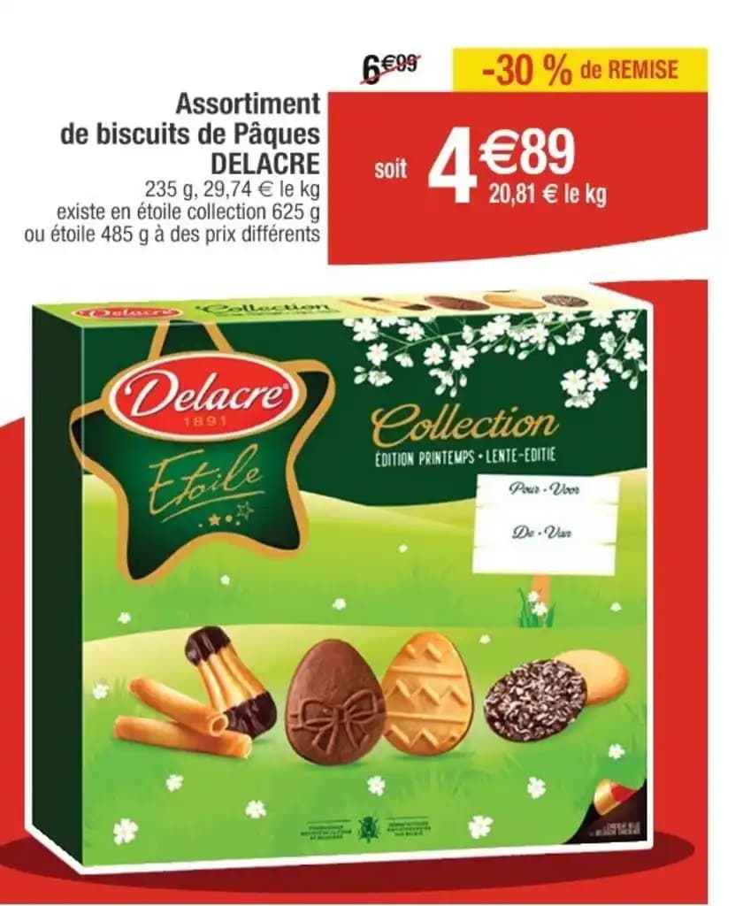 Assortiment de biscuits de Pâques DELACRE