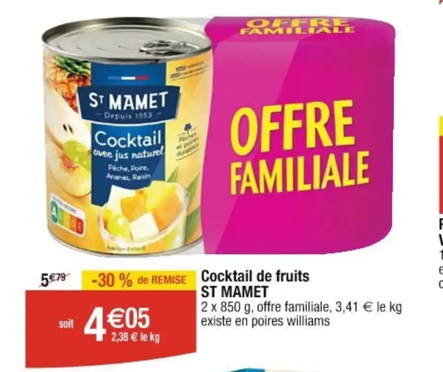 Cocktail de fruits ST MAMET