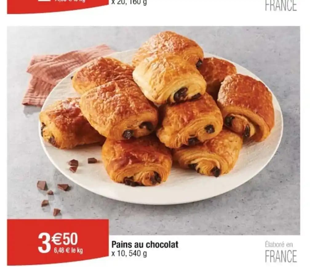 Pains au chocolat x 10, 540 g