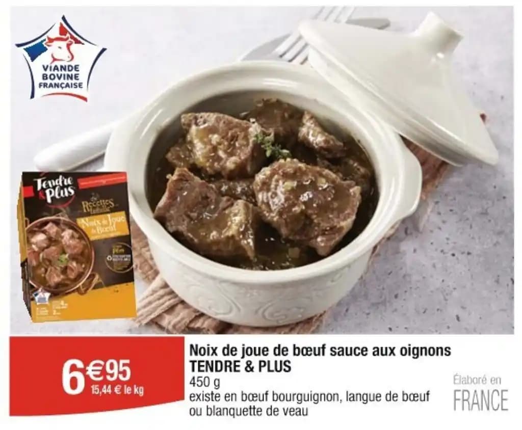 Noix de joue de bœuf sauce aux oignons