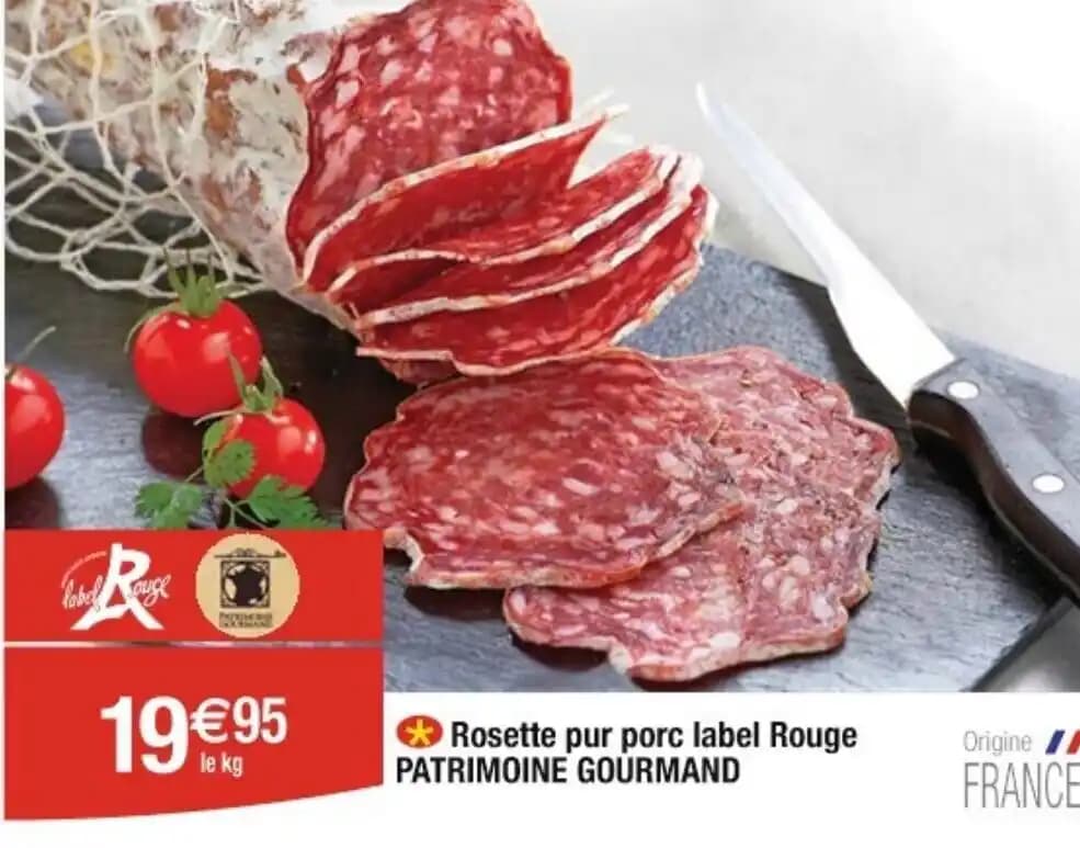 Rosette pur porc label Rouge PATRIMOINE GOURMAND