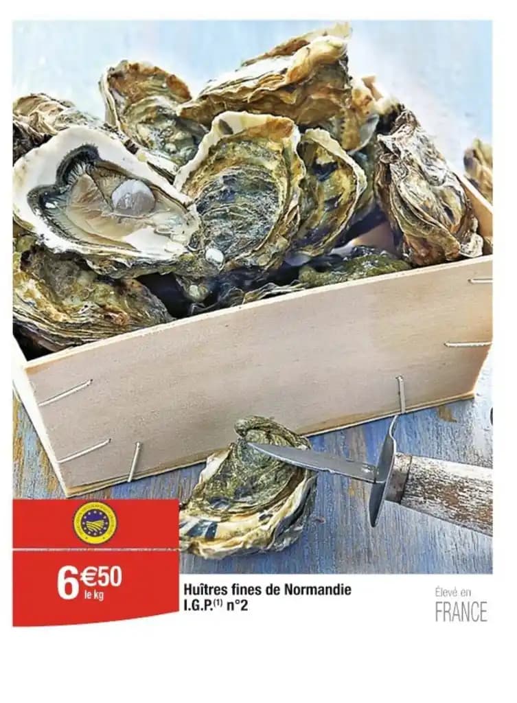 Huîtres fines de Normandie I.G.P.(¹) n°2