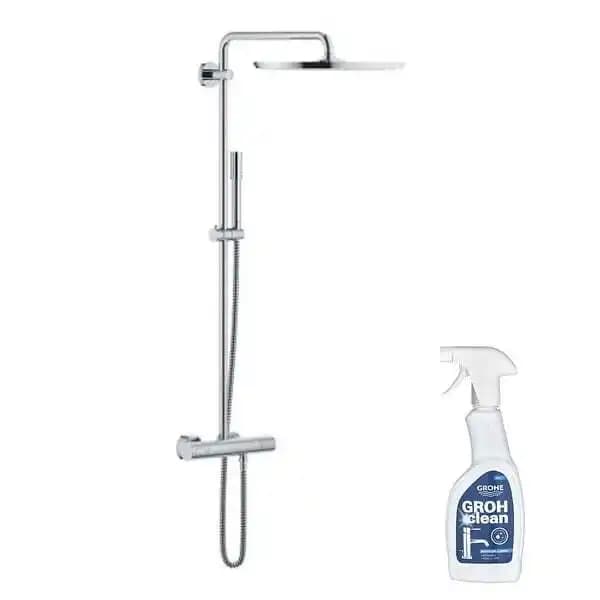 Colonne douche thermostatique GROHE Rainshower System 400 + Nettoyant GrohClean