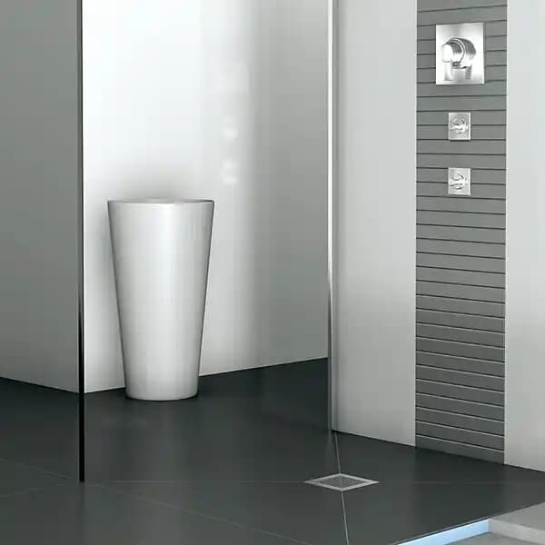 Receveur à carreler 90 x 90 cm WEDI Fundo Plano, bonde intégrée + colle 320 + kit d'étanchéité
